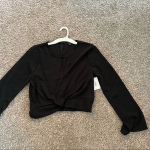 Black long sleeve top